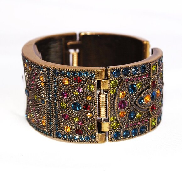Heidi Daus Once Upon a Time Hinged Cuff Watch B7098 NEW IN BOX main image 5